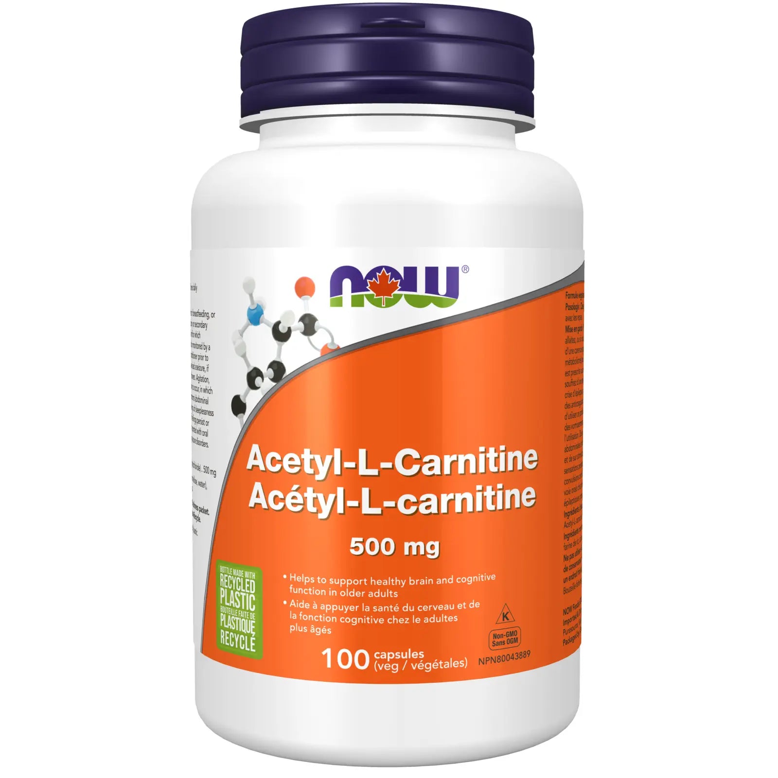 Now Foods Acetyl L-Carnitine 500mg 100 Capsules