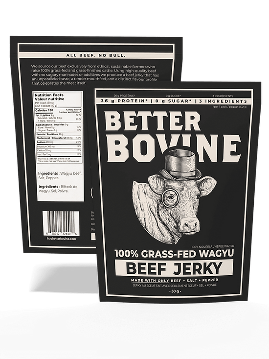 Better Bovine 100% Grass-Fed Beef Jerky 50g