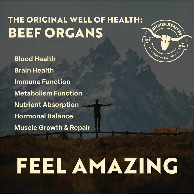 Higher Healths High-Quality Freeze-Dried Organ Meat 180 Capsules