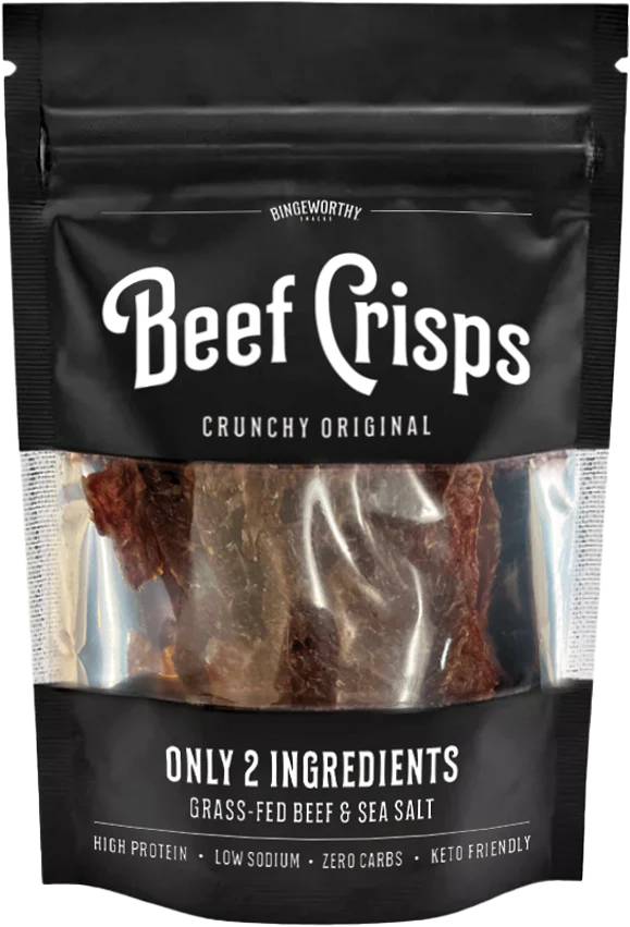 Bingeworthy Snacks Beef Crips Crunchy Original 21g & 120g